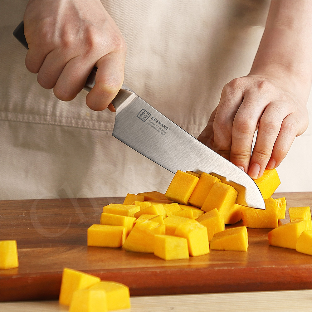 【日本極KEEMAKE】日本極 高碳鋼 輕巧極緻一體構造 不鏽鋼刀-3入組(三德+蔬果小刀+牛刀), , large