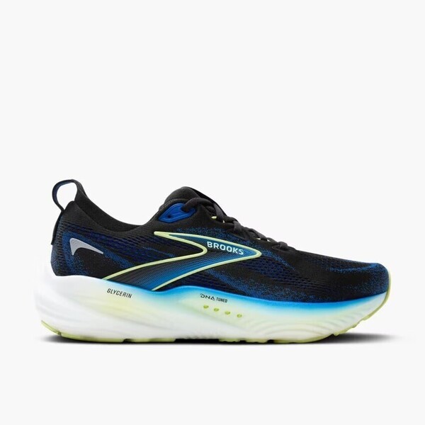 Brooks Glycerin 22 男 慢跑鞋 寬楦 支撐 彈力 緩震 藍 黑 [1104452E002]