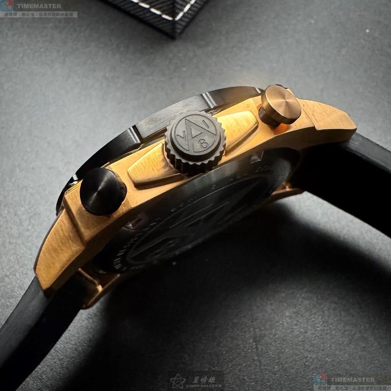 [星晴錶業]新品牌手錶,44mm,AV52662黑色錶面玫瑰金錶殼深黑色真皮皮革錶帶款, , large