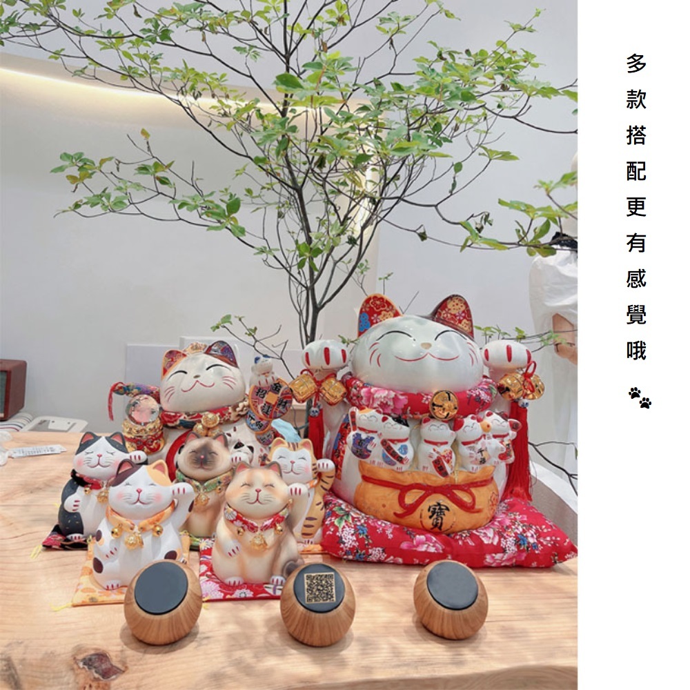 【A&R】招財好運陶瓷貓 袖珍款 - 虎紋貓, , large