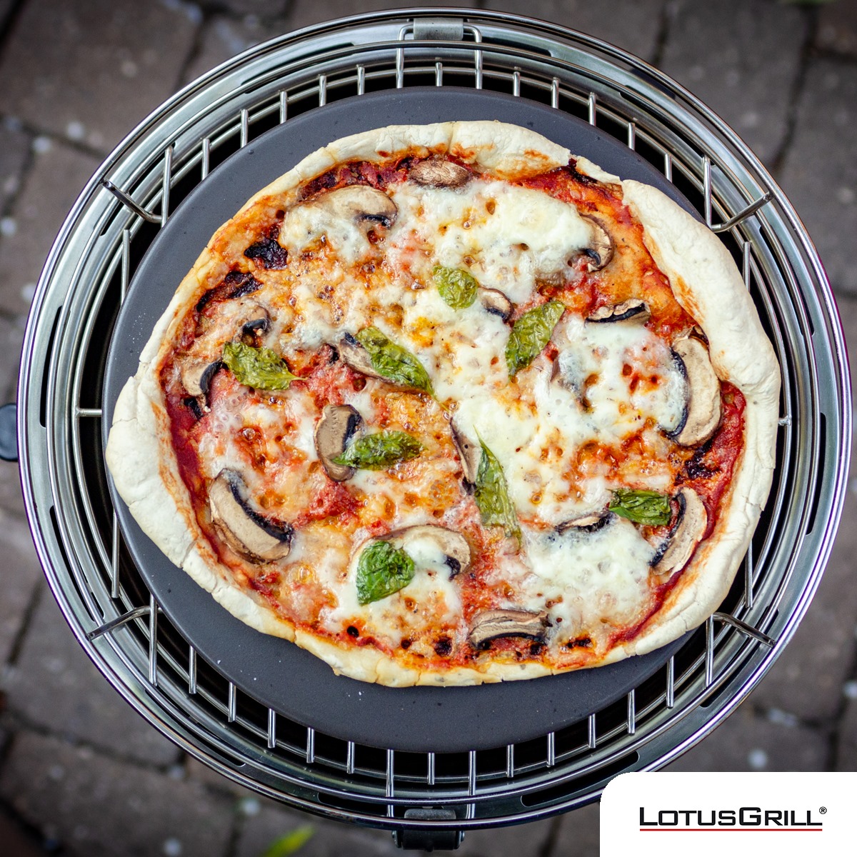 【LotusGrill】THE SMOKELESS GRILLING SET OF 7PCS (G340 PIZZA SET+GLASSHOOD), 喜氣紅, large