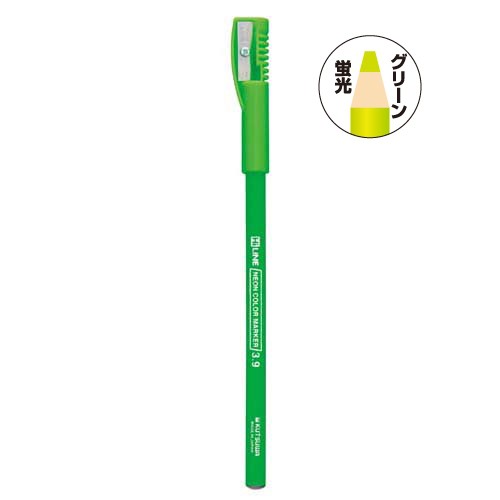 【數量不多，快搶】日本KUTSUWA【螢光筆】鉛筆型螢光筆附削筆筆蓋(多色)螢光粉, , large