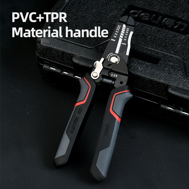 【得力工具 deli tools】 專業 精密 剪線 剝線鉗 0.2~0.8mm 剝皮鉗 拔線鉗-細線用, , large