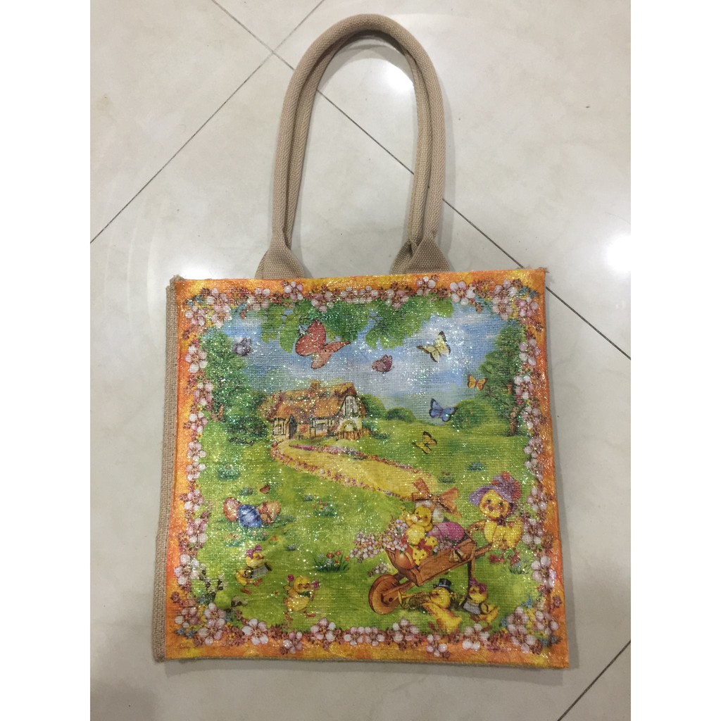 蝶谷巴特手工設計手提袋, , large