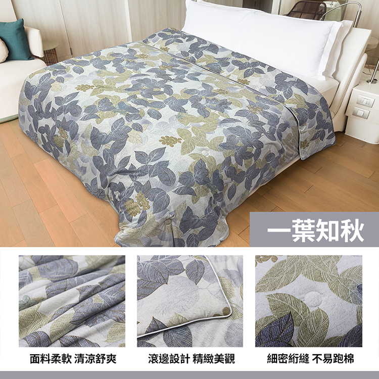 【多利寶寢具】Indian_冰冰涼感紗冷氣夏被-一葉知秋, , large