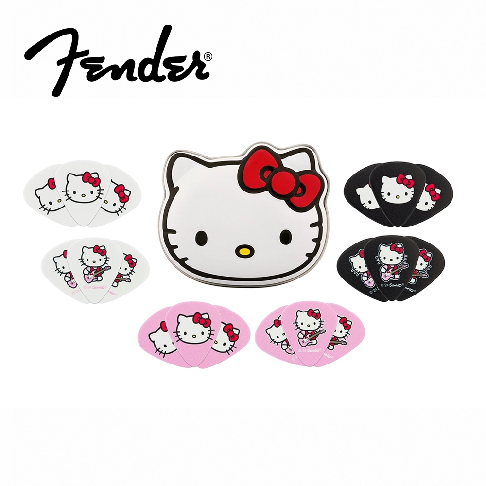 【預購】Fender x Hello Kitty 18 Pack Pick Tin 聯名款匹克套組【敦煌樂器】, , large