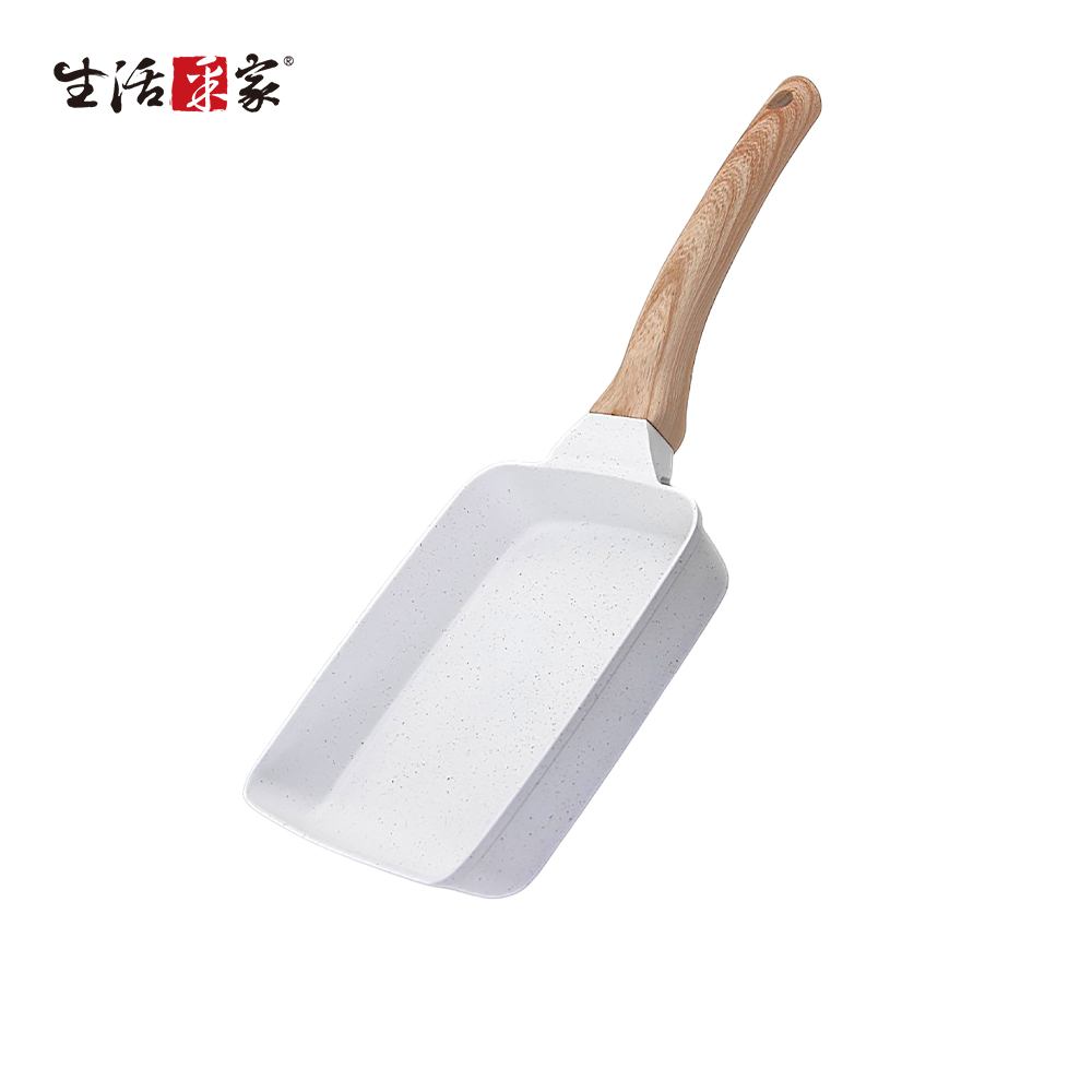 SHCJ 不沾玉子燒鍋【18cm】淺米白 IH爐鍋具 不沾鍋煎鍋 土司煎鍋 肉排煎鍋 早餐鍋, , large