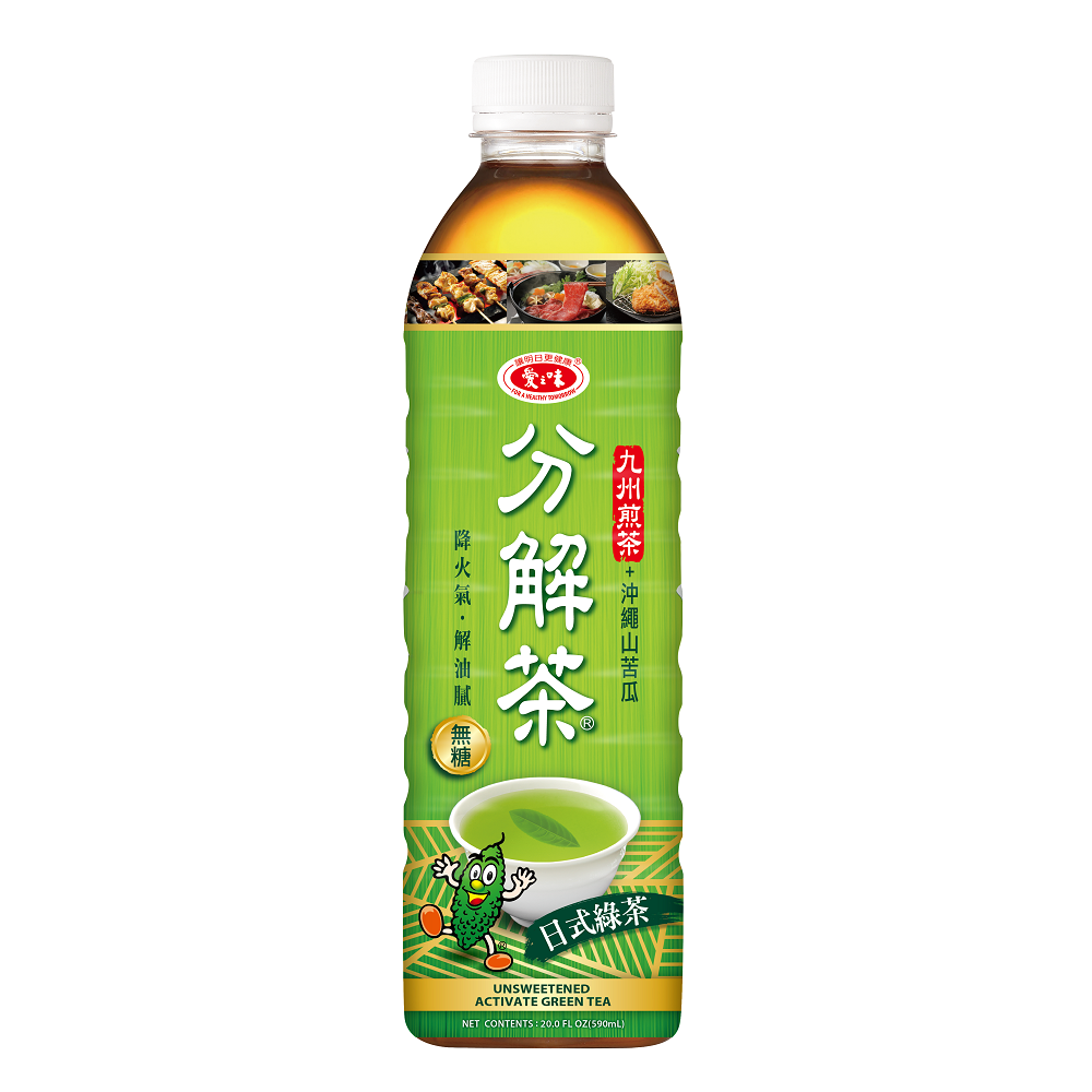 愛之味分解茶日式綠茶 590ml, , large