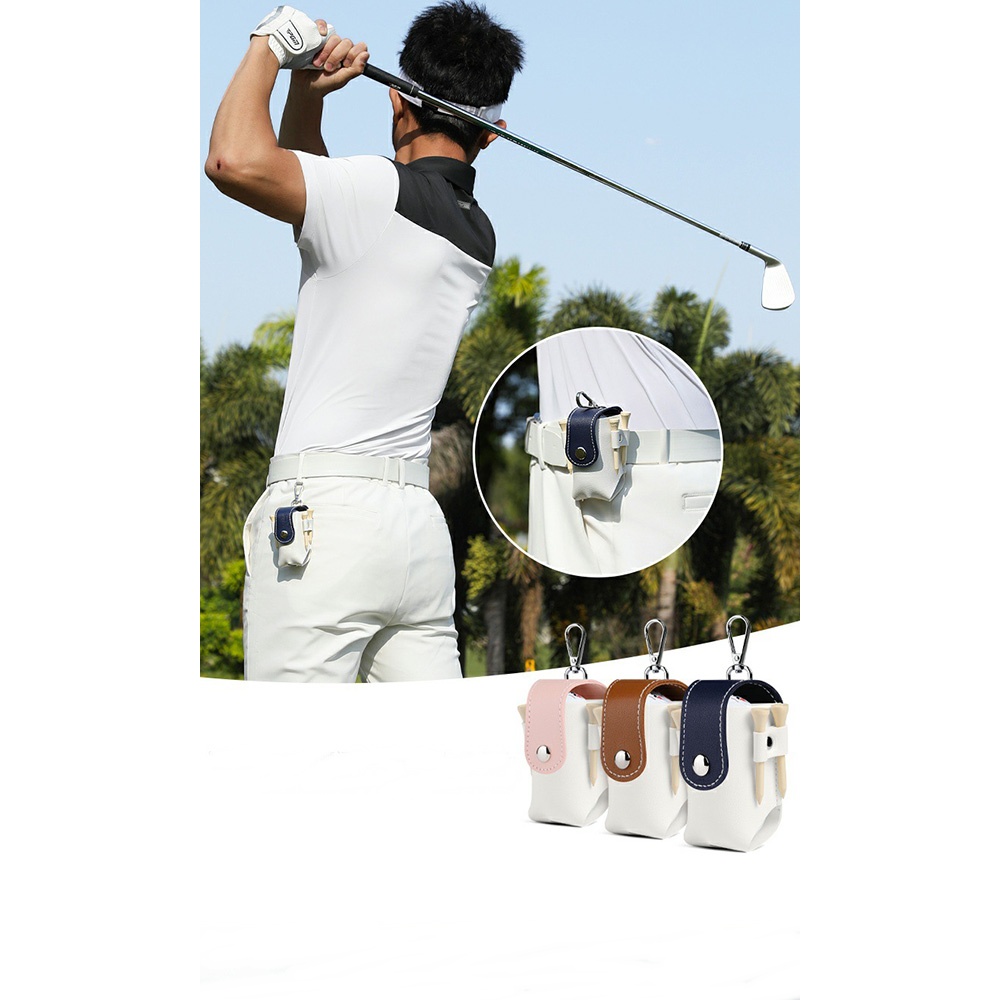 PGM 高爾夫球袋 高爾夫小腰包 高爾夫用品 皮革高爾夫球包2個, , large