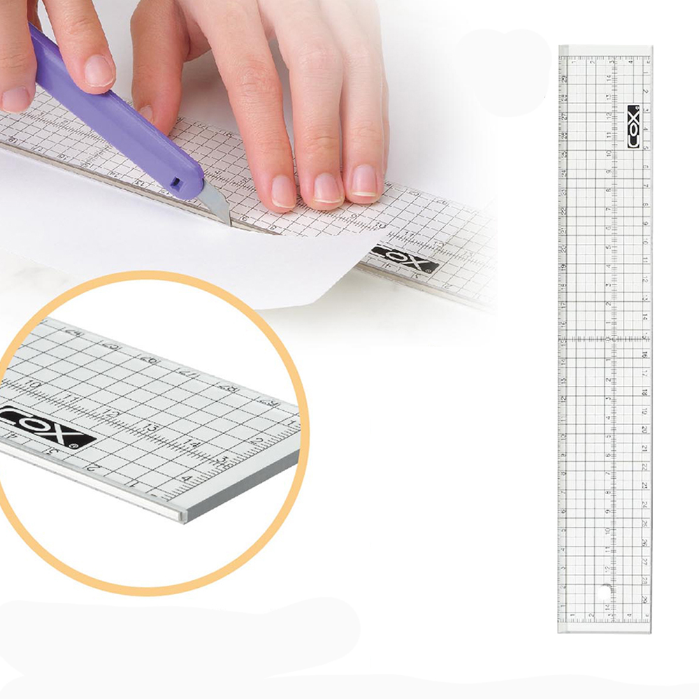 【龍品文創】COX CD-301 30cm 切割尺, , large