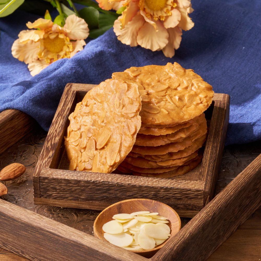 Almond Crispy Tile 200g | Handmade Thin Cookie with Rich Almond Aroma （【ChouChou Enterprise】）, , large