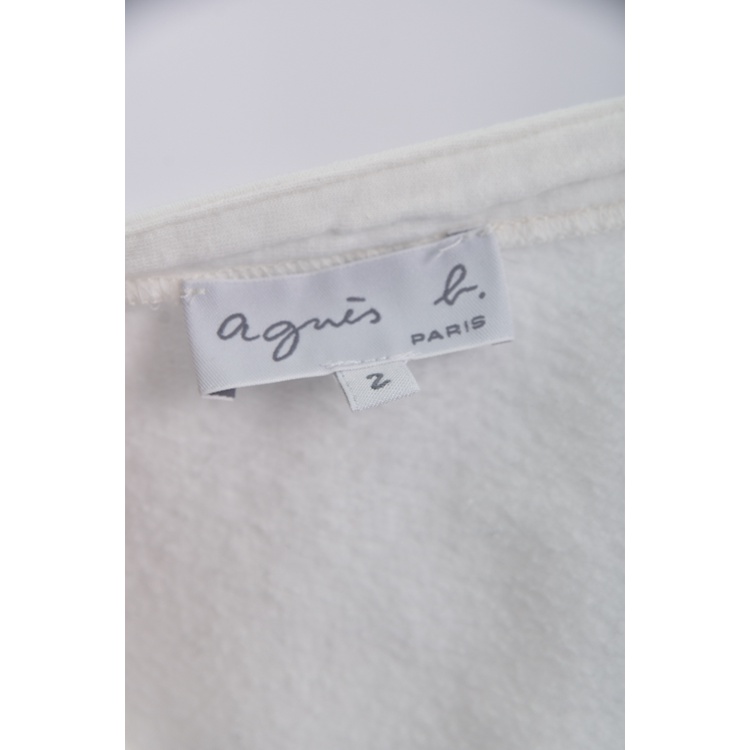 (S) agnes b質感棉質純棉白色外套二手衣, , large