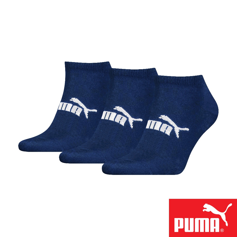 PUMA 經典加厚毛巾底運動短襪3雙裝 彪馬 跳豹 男襪 女襪 襪子 運動襪 短筒襪 踝襪 厚底 承托 舒適 耐磨 深藍, , large