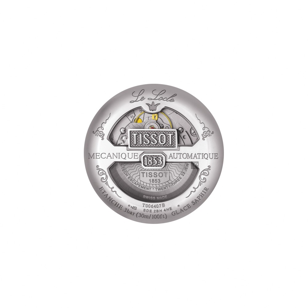 TISSOT天梭 Le Locle 80小時動力儲存機械錶-銀/39mm  T0064071103300, , large