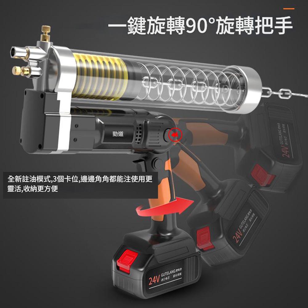 21V [Grease Gun] + 5 Batteries + 1 Charger + Accessories, , large