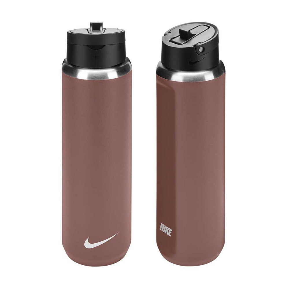 NIKE SS RECHARGE 吸管保冷瓶 24OZ 運動水壺 隨身杯 水瓶 耐用 便攜 人體工學 防漏 黑 咖啡紅, , large