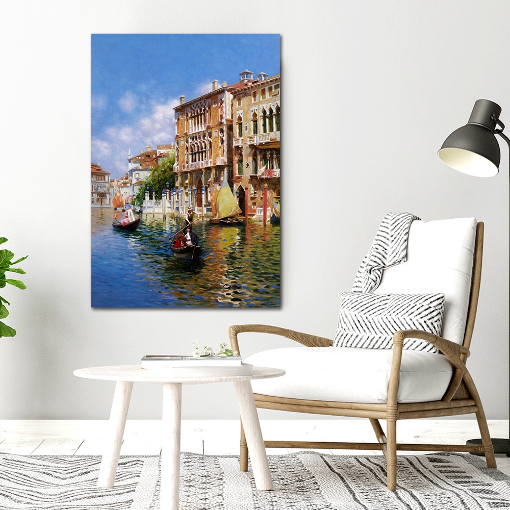 【御畫房】威尼斯之二 國家一級畫師手繪油畫60&times;90cm(VF-98), , large