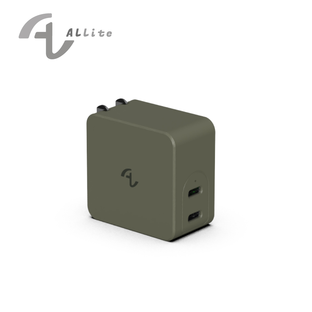 [萬摩科技]Allite GaN 氮化鎵雙口 USB-C 快充充電器｜抹茶歐雷色, , large