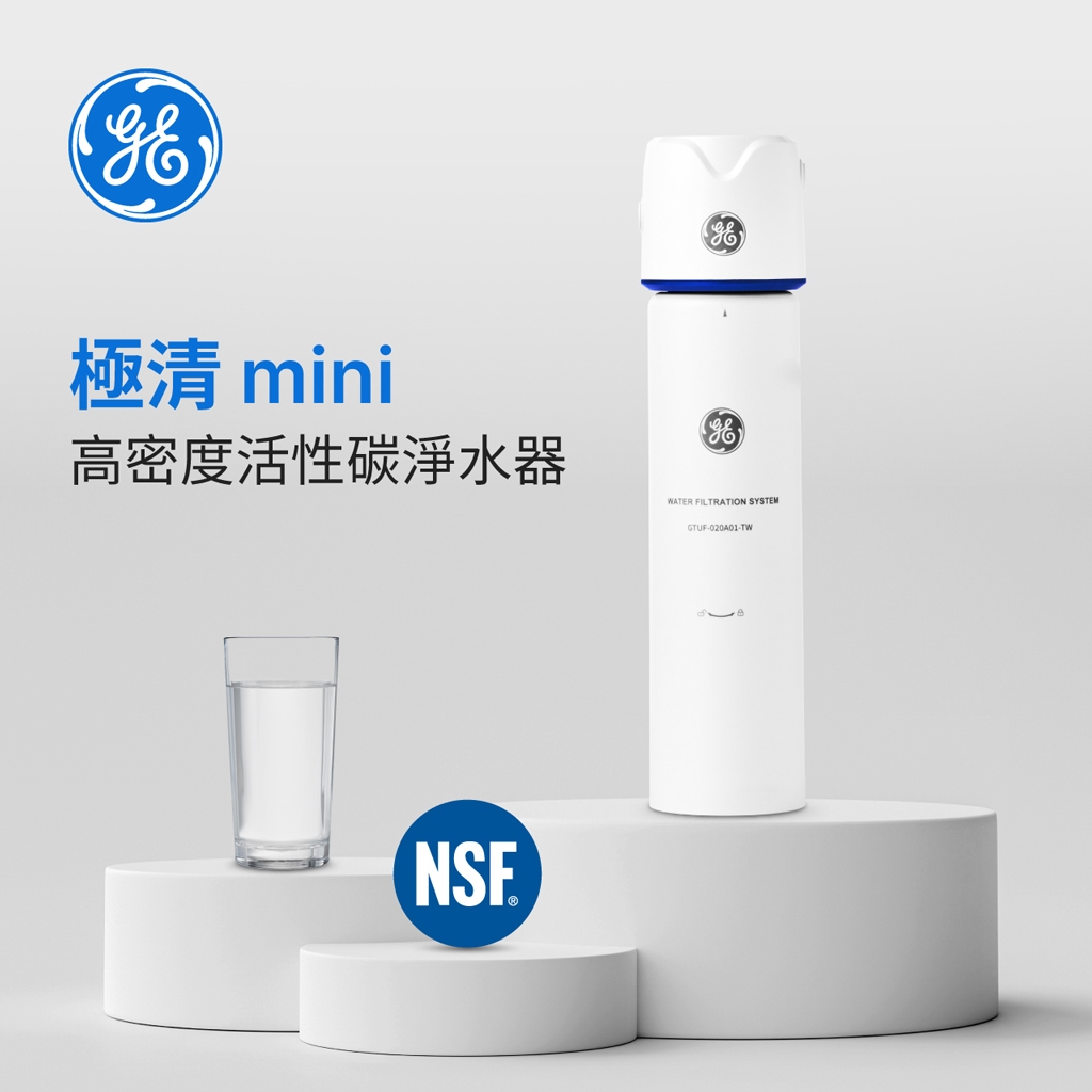 【麗水生活】奇異 GE 極清mini-高密度活性碳淨水器 廚下淨水器 廚下設備 廚下飲水機