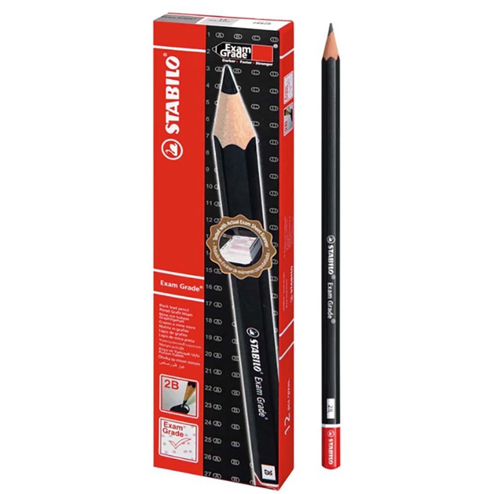 STABILO 德國 思筆樂 Exam Grade 上榜樂考試專用鉛筆 2B 12支/盒 ST288/2B
