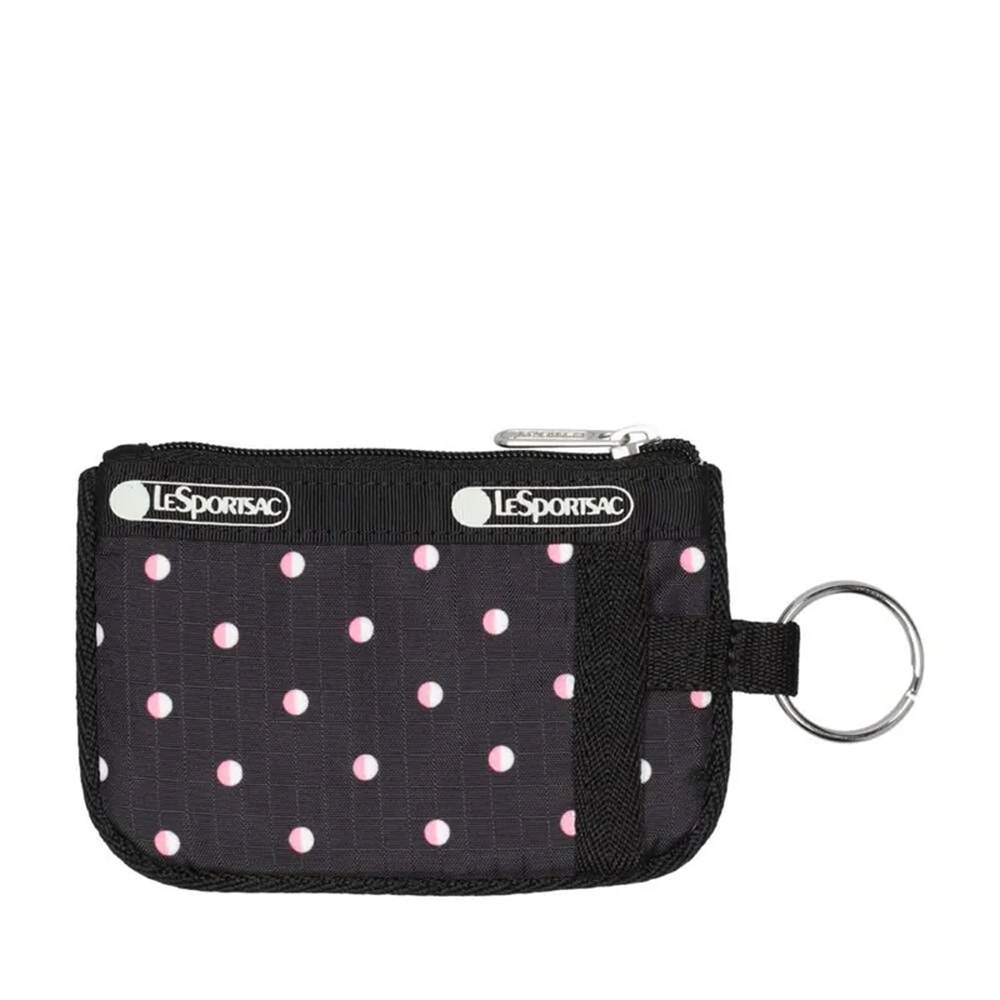 |快速出貨|Lesportsac Key Card Holder 卡片零錢包 送禮-粉色點滴, , large
