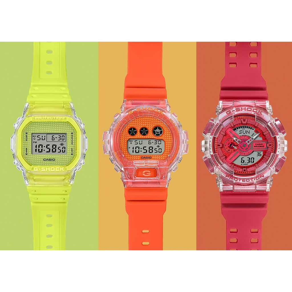 CASIO 卡西歐 G-SHOCK 扭蛋系列 彩色運動電子錶 DW-6900GL-4, , large