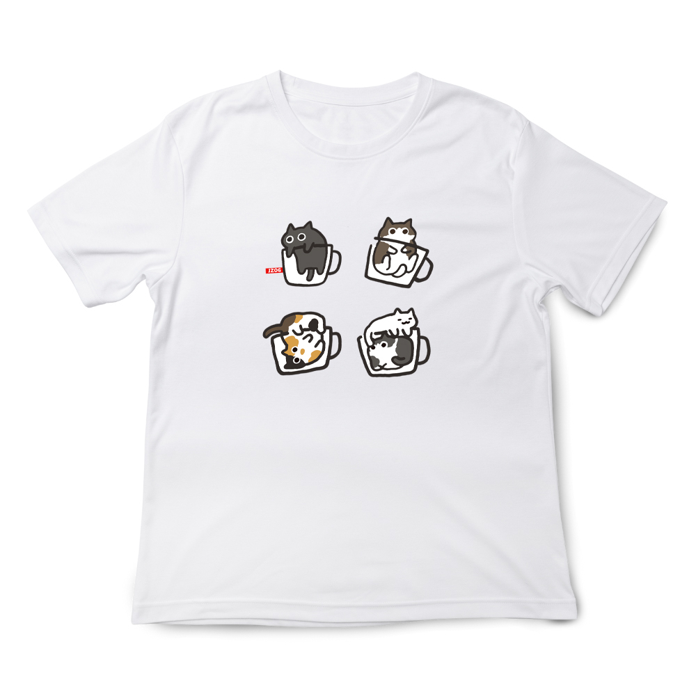 JZ TEE Cat Mug Graphic Tee, , large