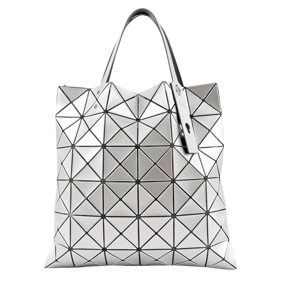 ISSEY MIYAKE BAO BAO LUCENT 6X6 亮面手提包(銀色), , large