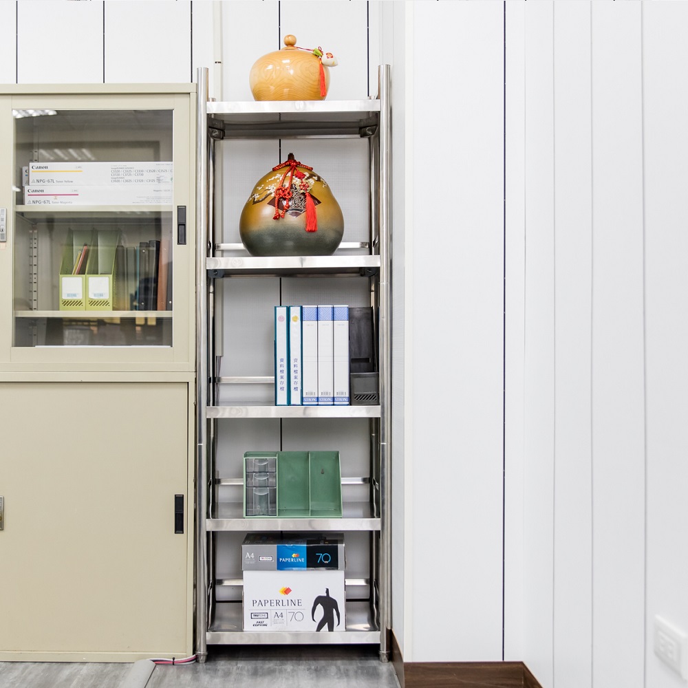 【誠宜居家】80x40x168公分 (三面圍欄-五層不鏽鋼置物架)升級款加粗加厚-加強底部橫梁 收納架 不鏽鋼置物架 不銹鋼置物架 廚房不銹鋼置物架 置物架 家電架 廚房架 架子