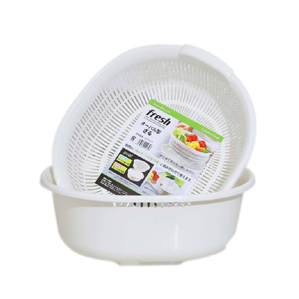 雙層瀝水籃 瀝水籃 洗菜籃 Sanada 日本製 水果籃 洗菜瀝水籃 D5550 D5524 雙層洗菜藍 Ho覓好物, , large