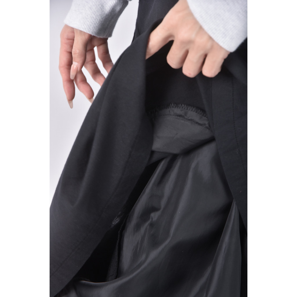 (2XL) d accord質感百褶黑色長裙二手衣, , large