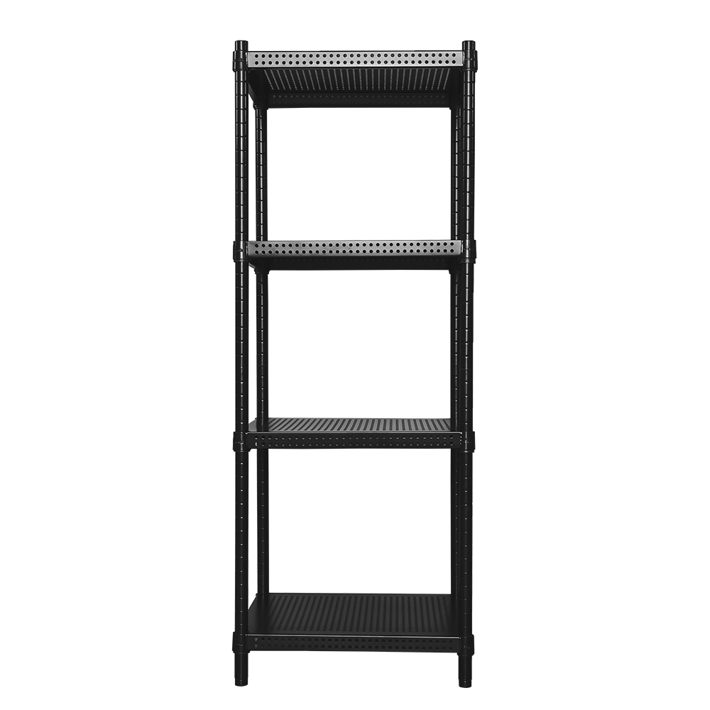 【Y HOUSE】45x45x120cm perforated plate four-layer rack perforated plate rack iron rack - black paint, , large