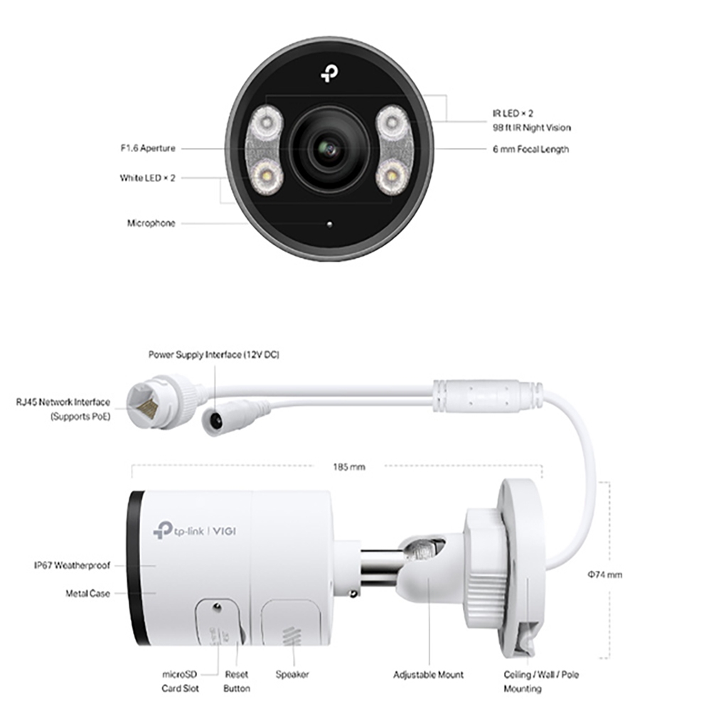 TP-LINK 昌運監視器組合 VIGI NVR1004H-4P 4路主機+VIGI C355 5MP全彩網路攝影機*4, , large