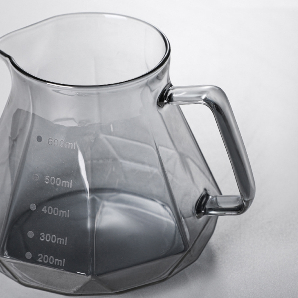 【GlassKing】GK-840 黑耀鑽石壺 手沖咖啡壺 耐熱直火壺 耐熱玻璃壺 咖啡壺 泡茶壺 分享壺 下接壺, , large