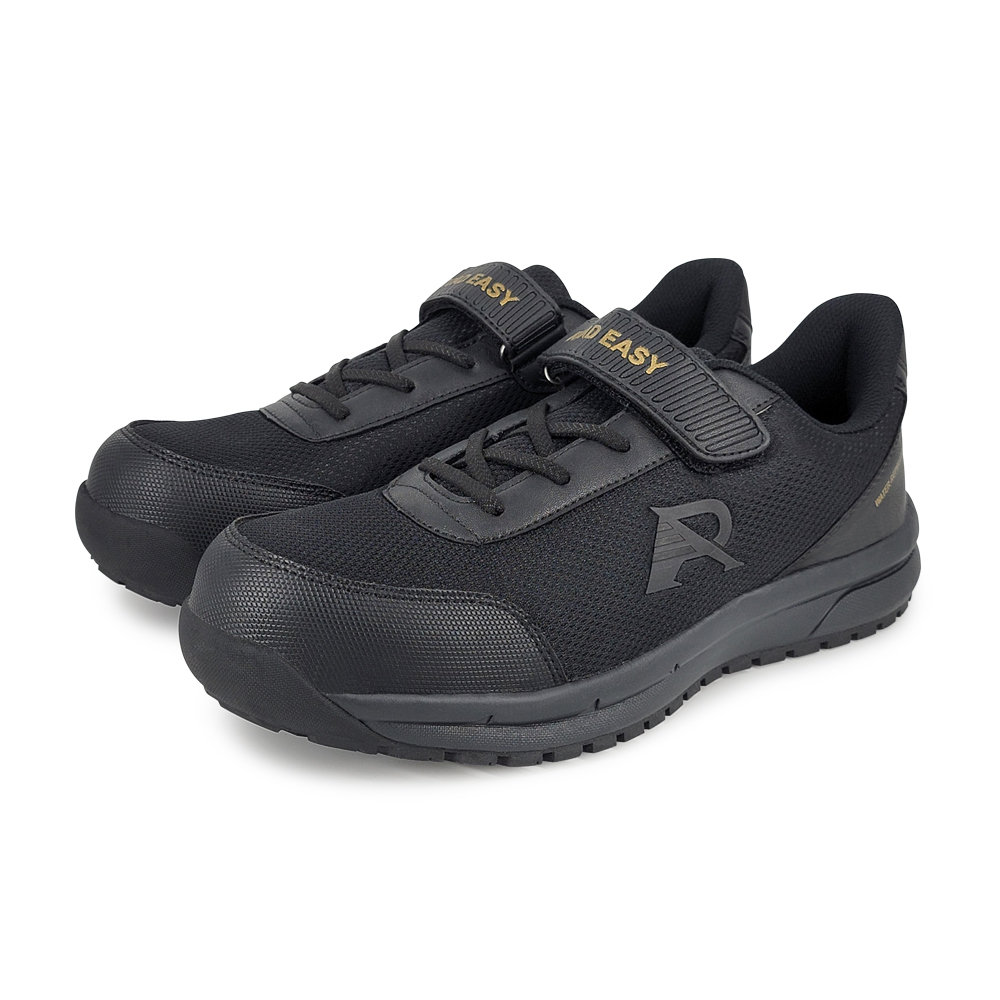 ROAD EASY MIT防潑水防護鞋 工作鞋 安全鞋 鋼頭鞋 台灣製 寬楦 反光 防穿刺 抗衝擊 抗菌 耐油 防滑 71375黑, , large