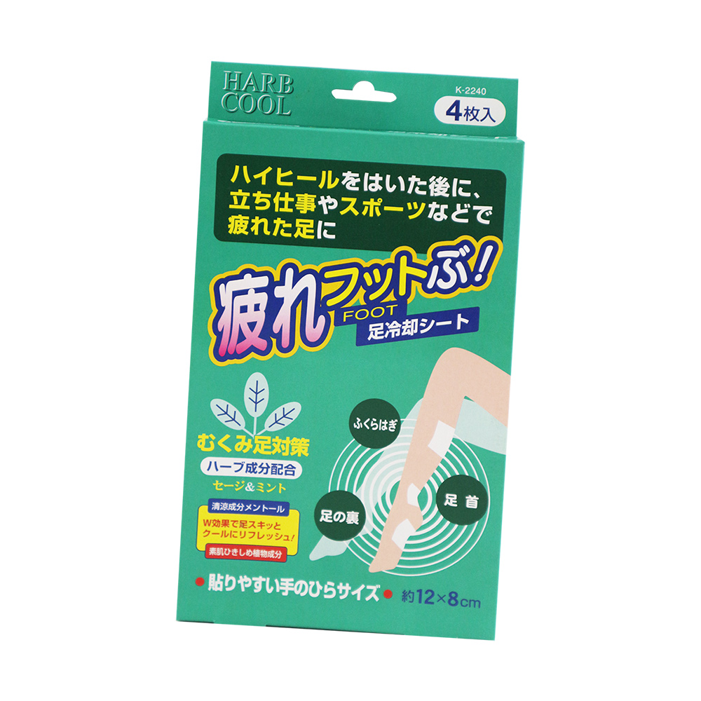 日本製足冷卻貼-薄荷-4枚入x3盒, , large