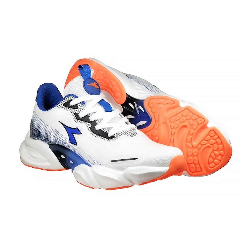 DIADORA迪亞多那 專業避震慢跑鞋 男運動鞋 男鞋 寬楦 輕量 透氣 Q彈 耐用 吸震 回彈 足弓支撐 灰藍 白藍, , large