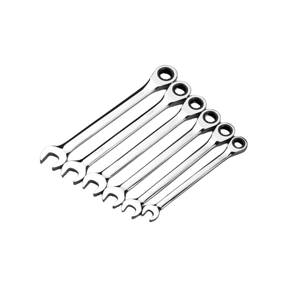 Ratchet wrench with open end cap, automatic bidirectional -10mm, , large