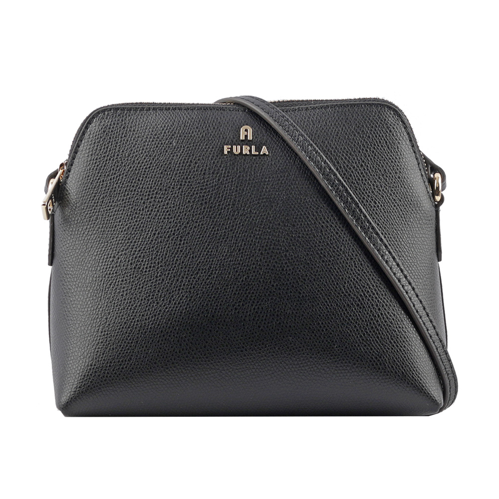FURLA Camelia 雙色附小袋迷你斜背包/黑色/芭蕾粉, , large