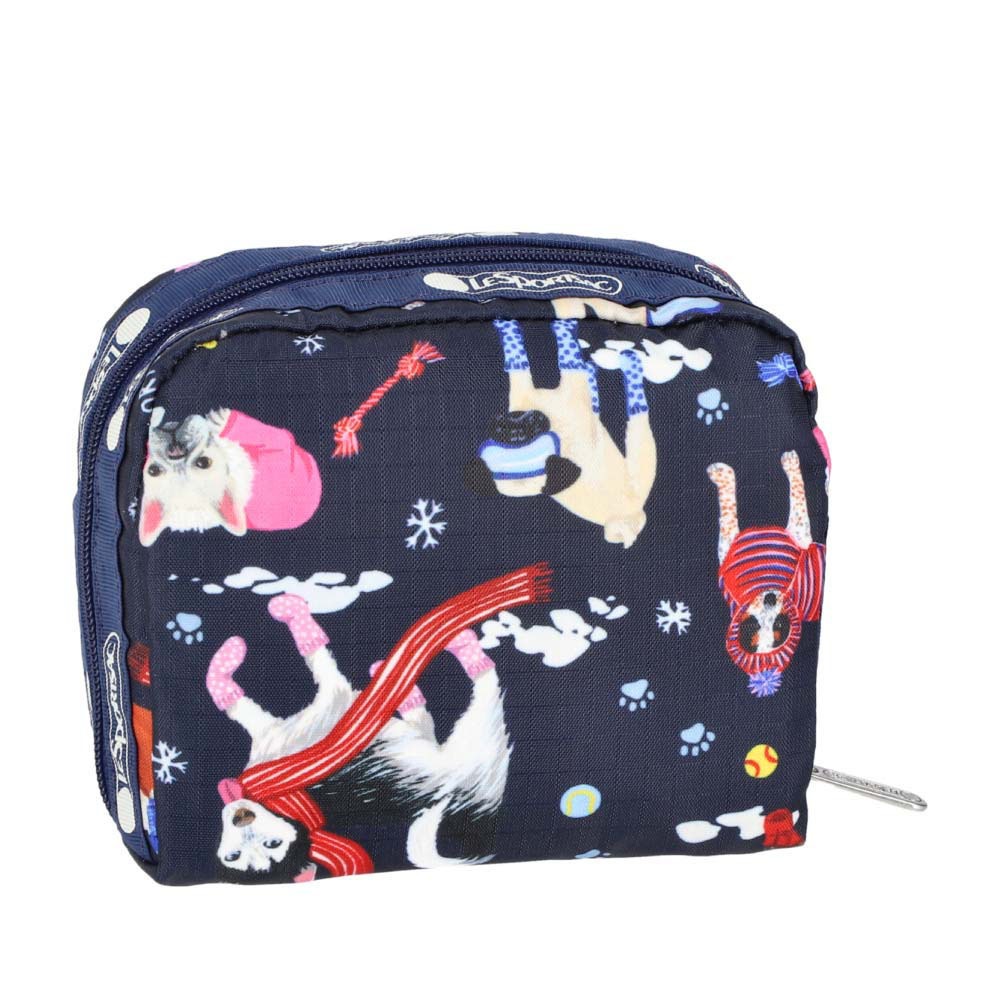 |快速出貨|Lesportsac Square Cosmetic 立體方形化妝包/ 雪國汪星人, , large