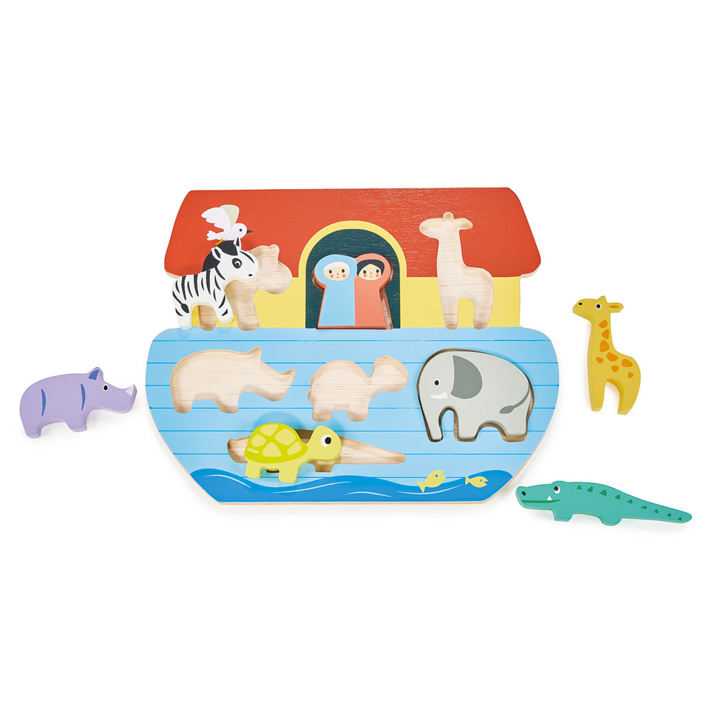 【Mentari】Shape Sorting Ark Tray, , large