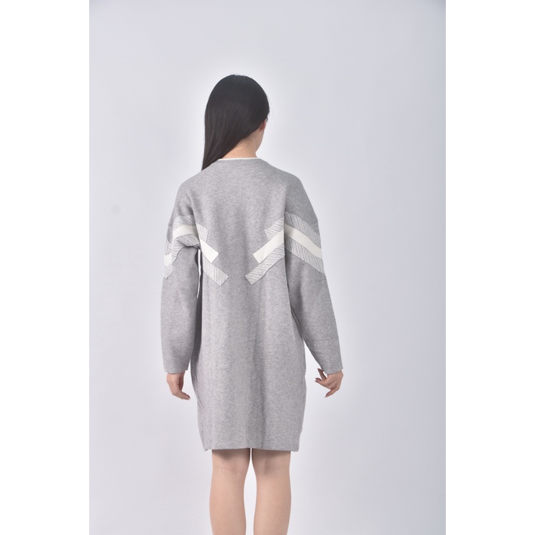 (XL) 條紋灰色洋裝二手衣, , large