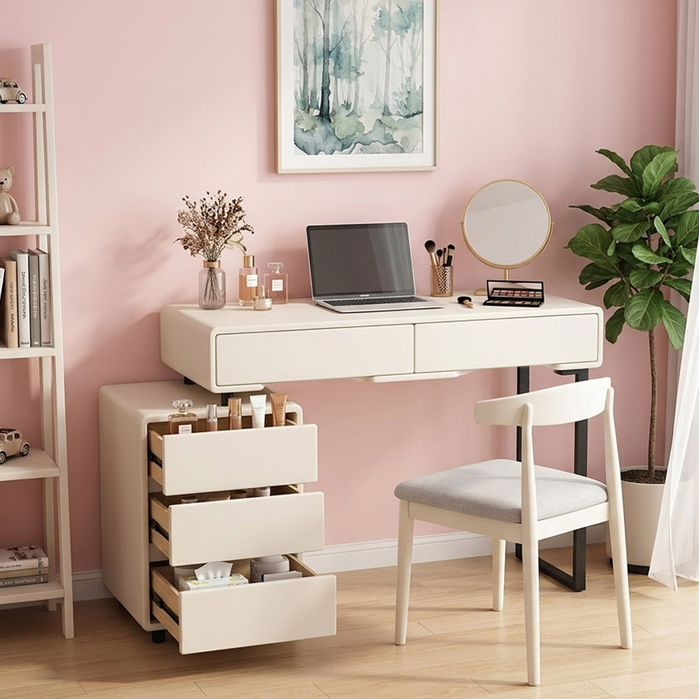 【AOTTO】現代簡約伸縮化妝台 化妝桌/梳妝台/收納櫃(FT-019), , large