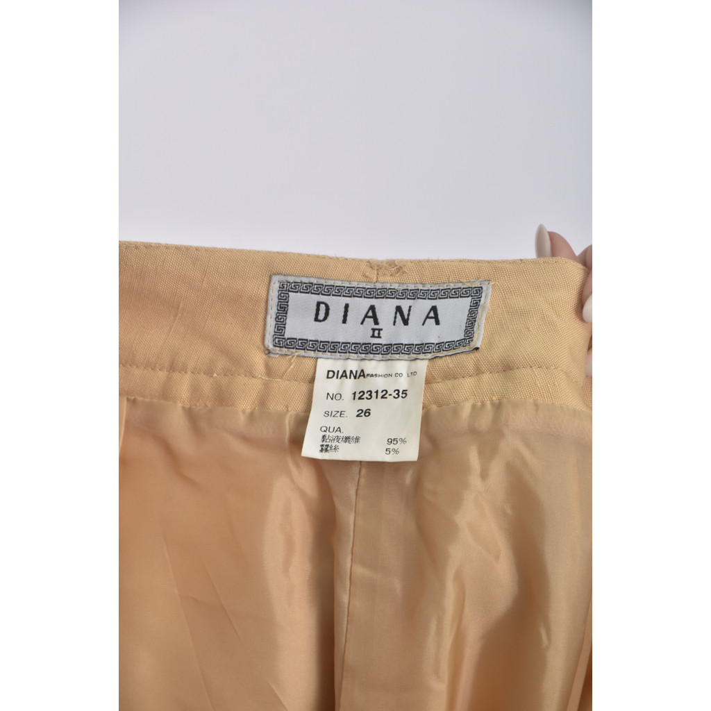 (M) diana高腰素面黃色長褲二手衣, , large