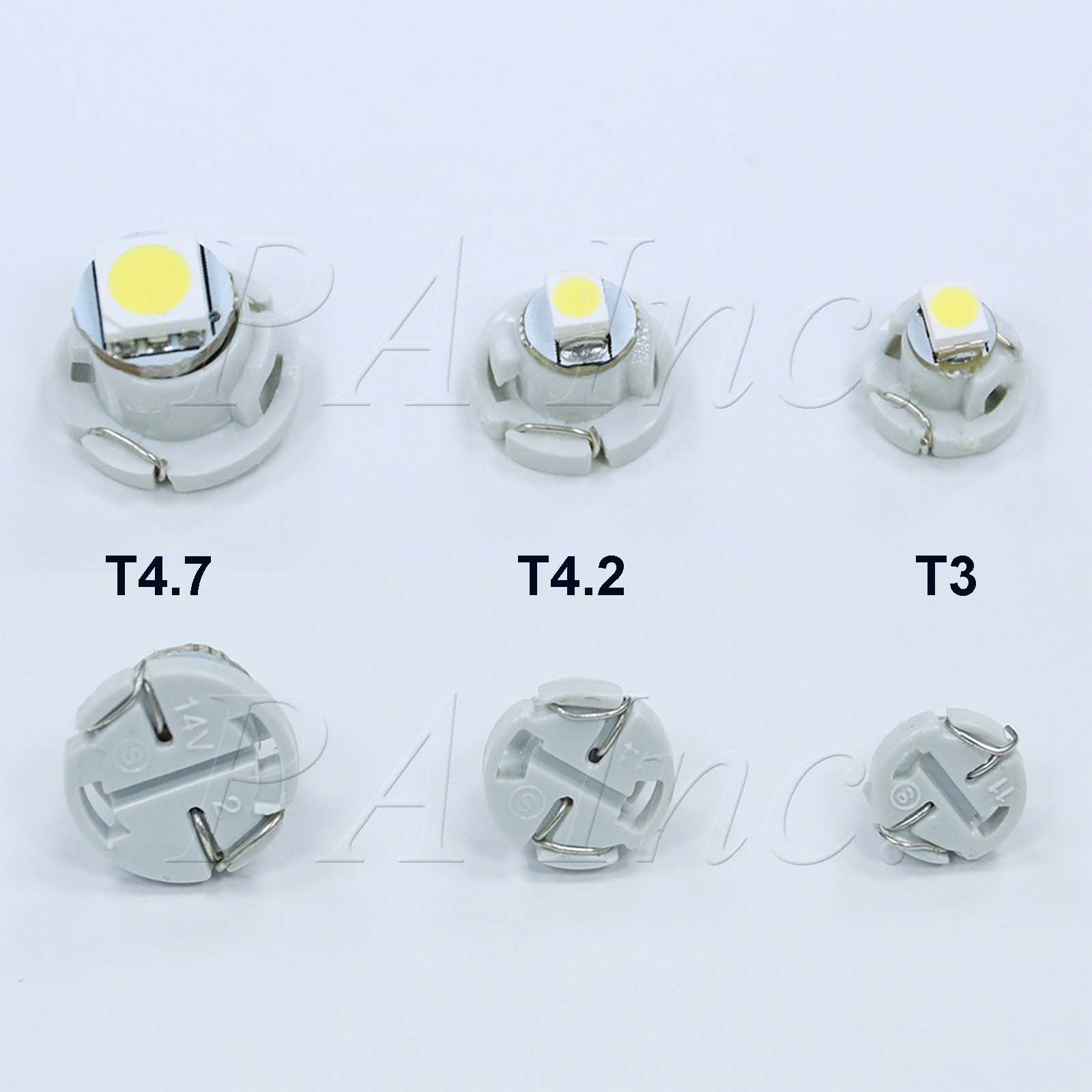 [PA LED] Auto LED Dash Board Cluster Gauges Lights Bulb T3 White, , large