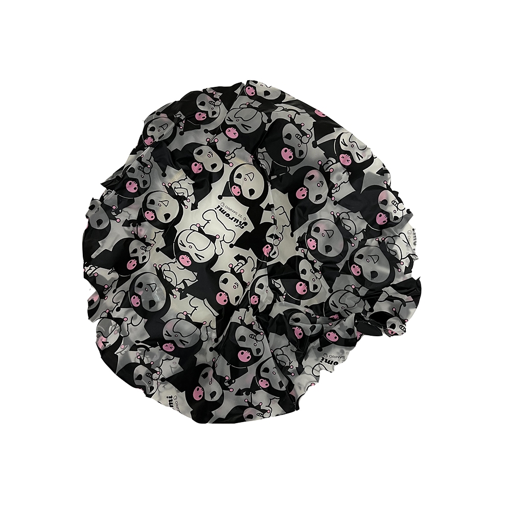 【生活好室】三麗鷗 浴帽 庫洛米浴帽 米浴 防水浴帽 防潑水浴帽 日本浴帽 酷洛米浴帽 KT 雙層浴帽 KTR 鬆緊浴帽, , large