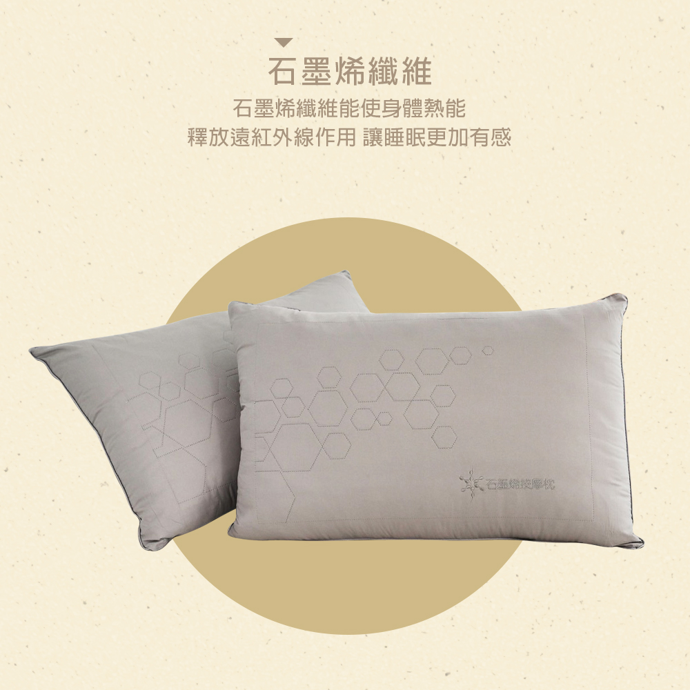 【Galatea葛拉蒂】台灣製造石墨烯高彈力枕 2入組, , large