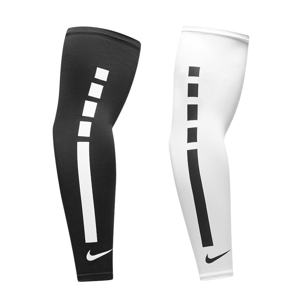 NIKE PRO ELITE 臂套 2.0 單裝入 健身 訓練 戶外運動 簡約 透氣 防曬 抗紫外線 人體工學 黑 白, , large