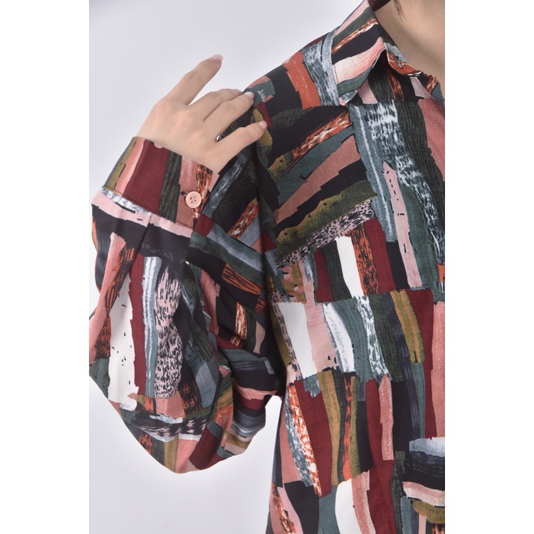 (XL) spades queen拼色綠色襯衫上衣二手衣, , large