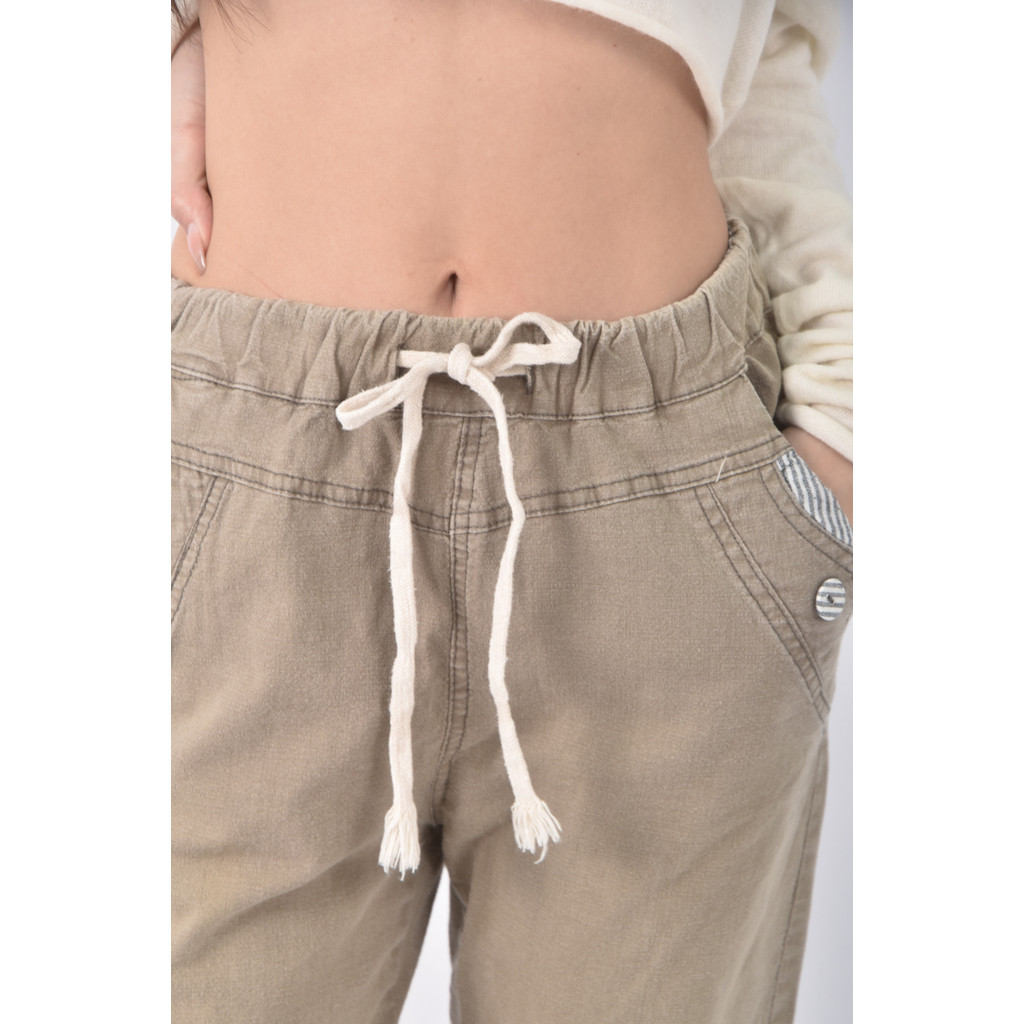 (2XL) 綁帶棕色長褲二手衣, , large